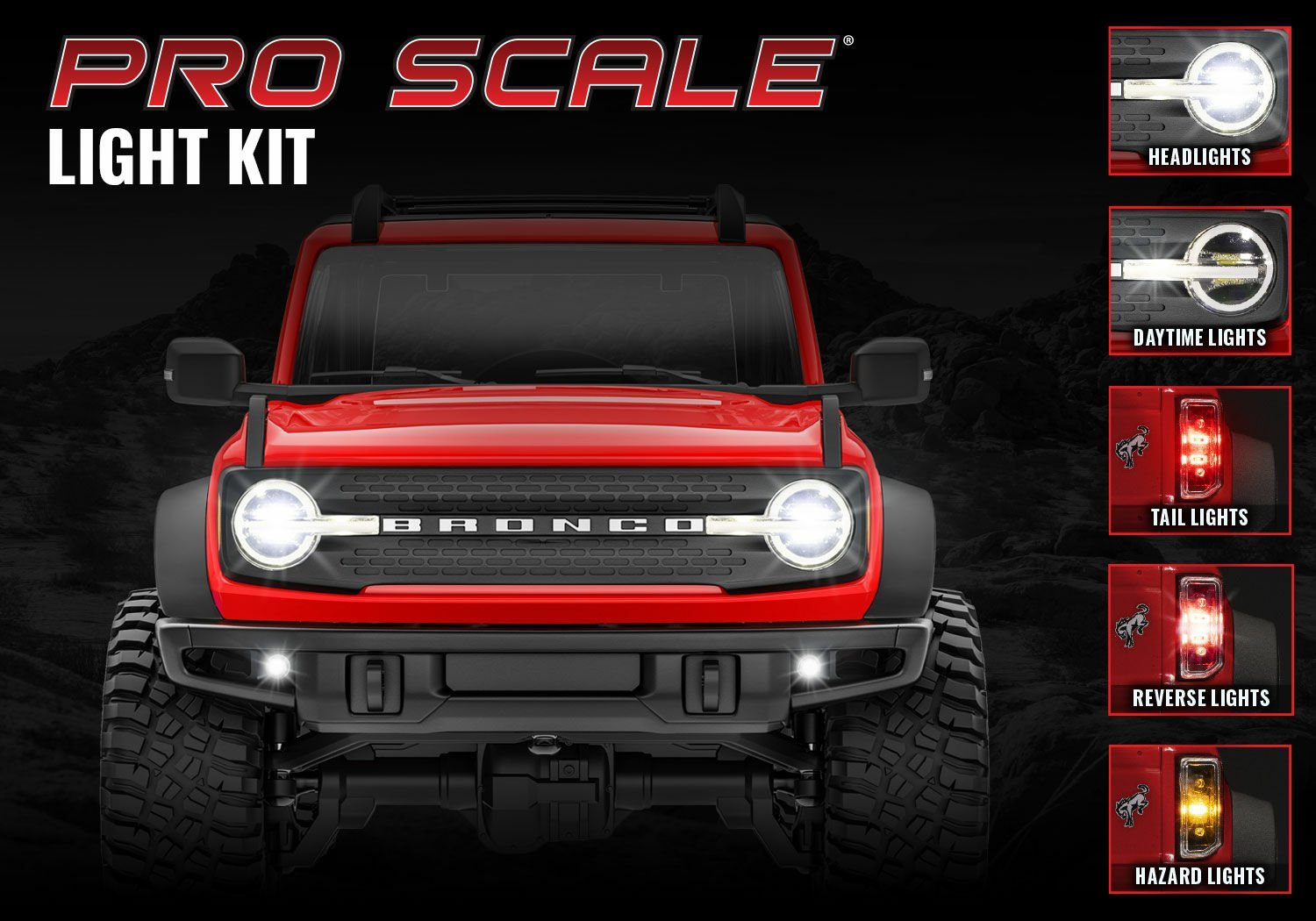 9783 TRX-4M Bronco Ön&Arka Led Işık Seti