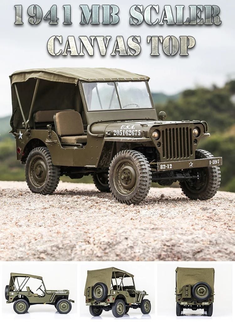 Roc Hobby 1/6 Scaler Willys Canvas Top