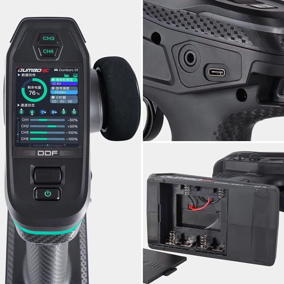 DDF-350 + X10F 2.4Ghz 10CH Kumanda Seti (Sünger Metal Tekerli)