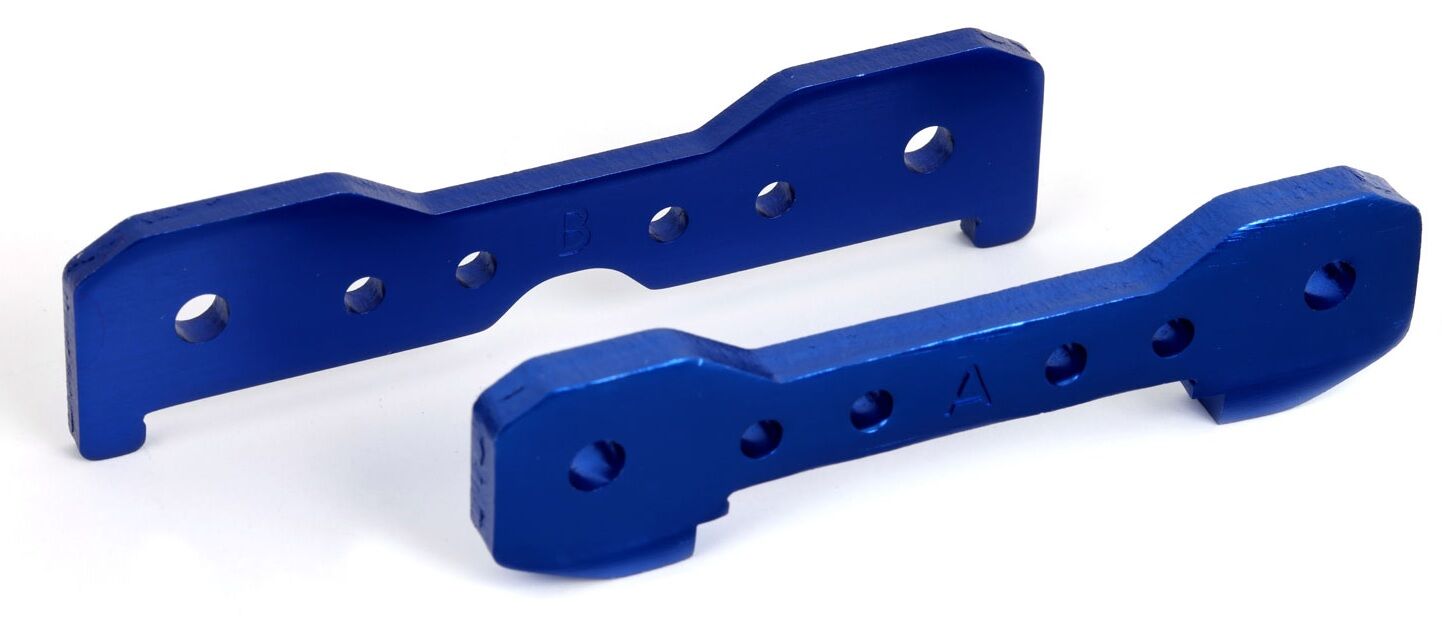 9527 Blue Aluminum Front Tie Bars (2) Sledge 6s