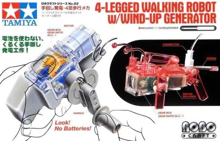 4-Legged Walking Robot W/ Wind-Up Generator