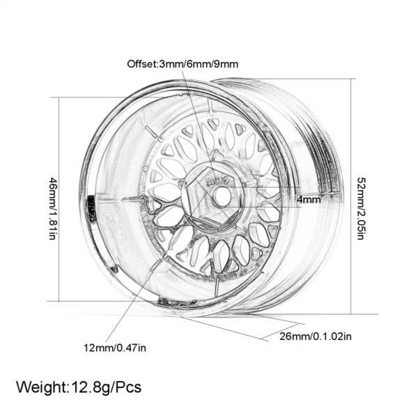 BBS Jant Jeşitleri 4 Adet 3mm Krom-Siyah