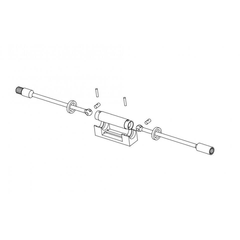 X-Maxx Carbon Steel Center Driveshaft Set