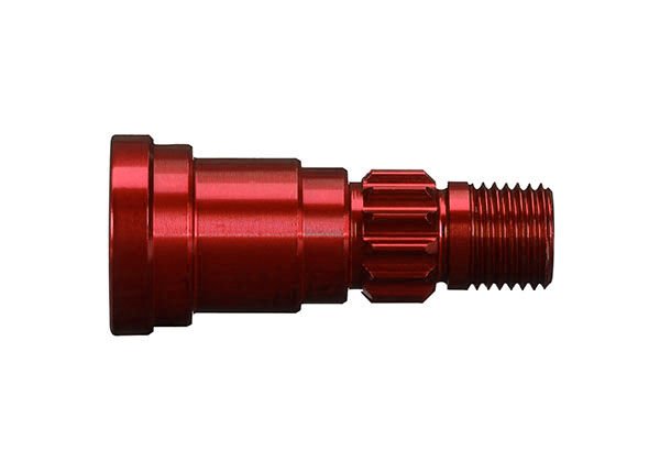 7768R Stub axle, aluminum, (red-anodized) (1)