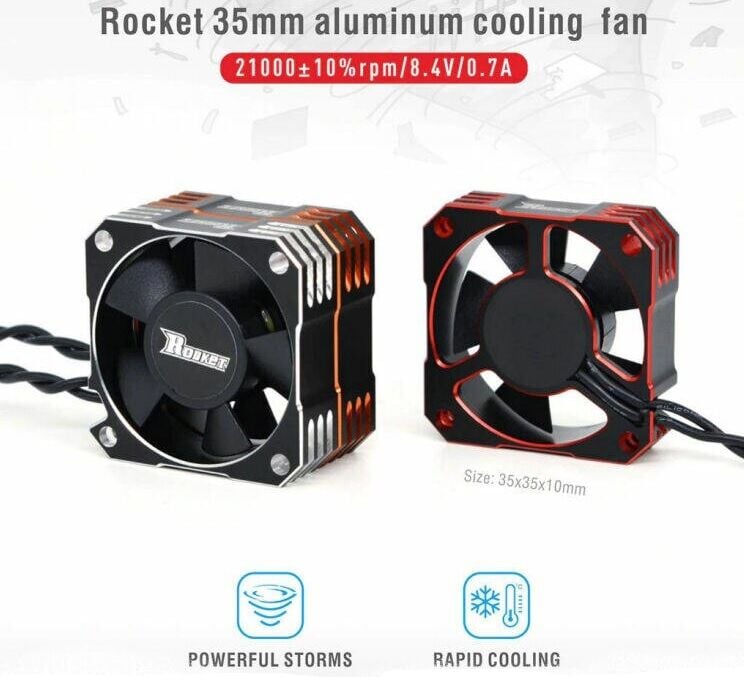 35x35x10mm Alüminyum Soğutucu Fan 21.000Rpm