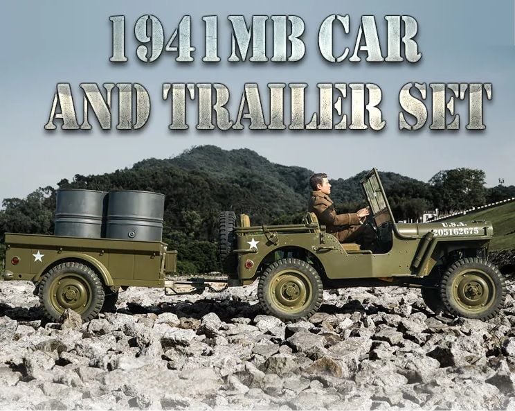 Roc Hobby 1/6 Scaler Willys M100 Trailer (Römork)