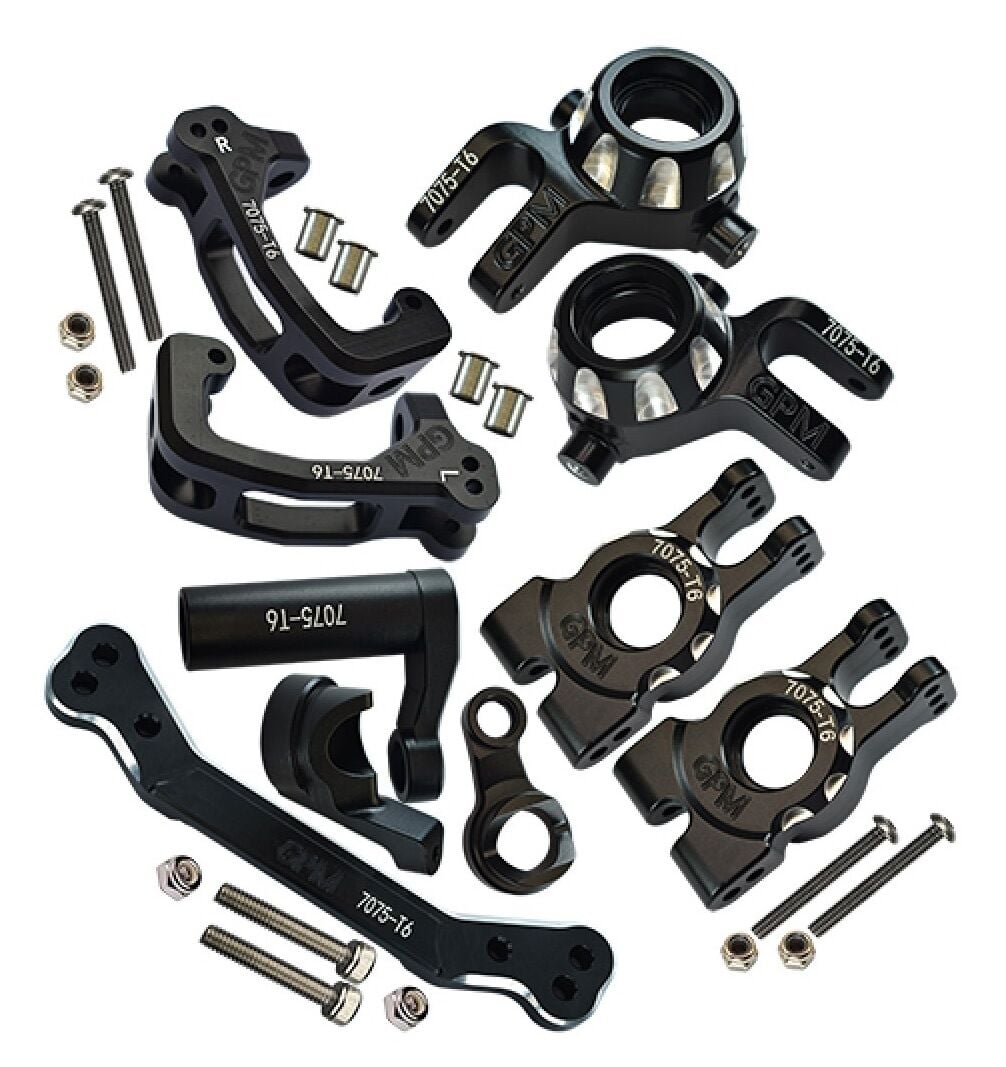 Alloy 7075 Front C Hubs + Front + Rear Knuckle + Steering Assembly + Steering Plate Combo Set For TRAXXAS 1/8 Sledge 6S