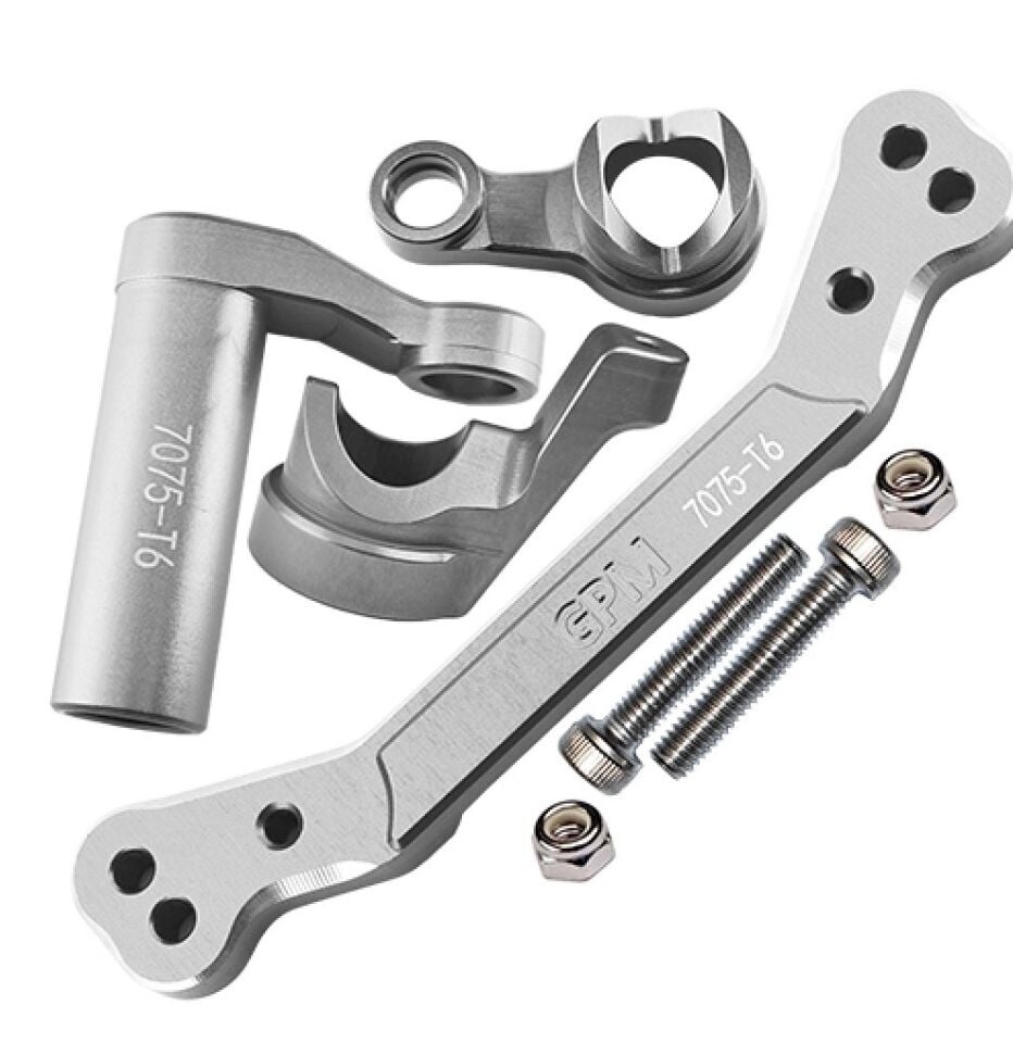 Alloy 7075 Steering Assembly + Steering Plate For TRAXXAS 1/8 Sledge 6S