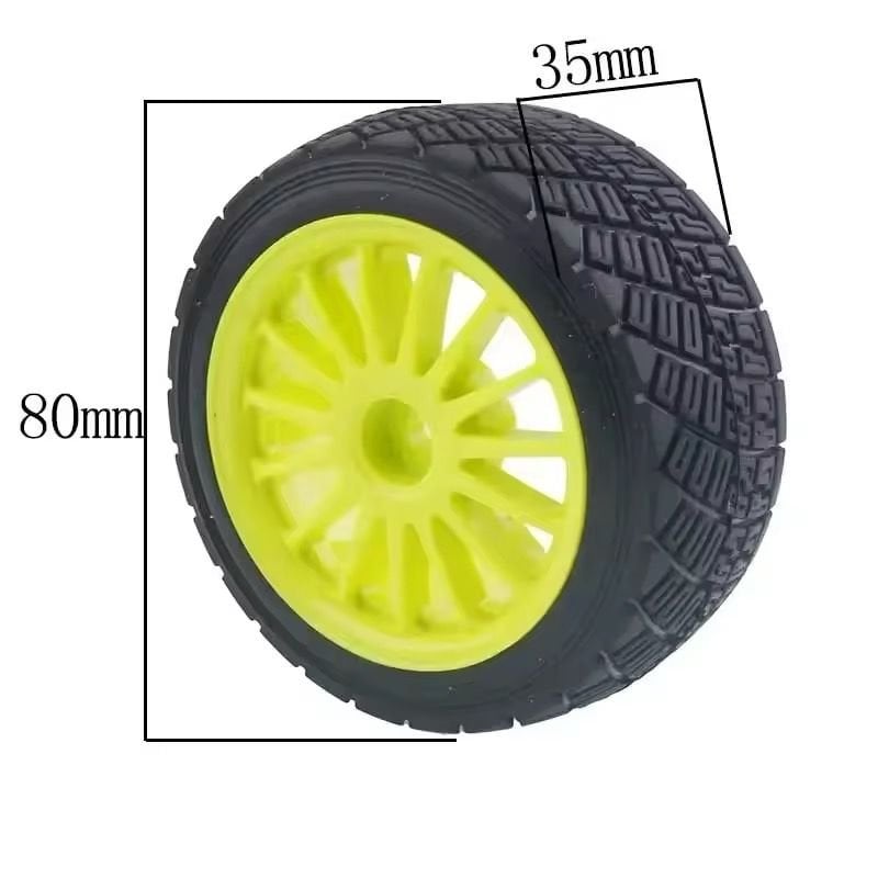1/8 WRC Rally Lastikleri 12mm Hex 4 Adet
