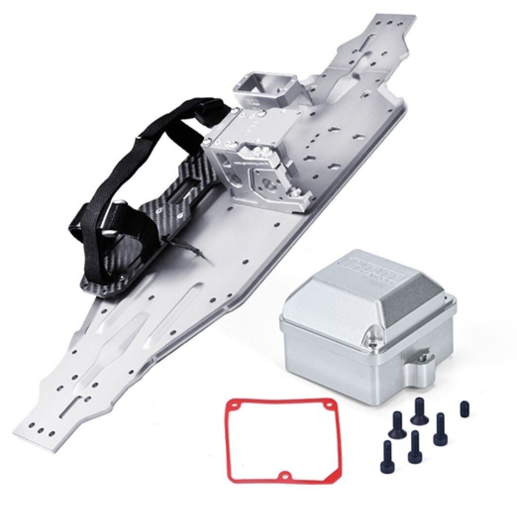 Alloy 7075 Chassis Plate With Servo Mount + Battery Compartment + Motor Base For TRAXXAS 1/8 Sledge 6S