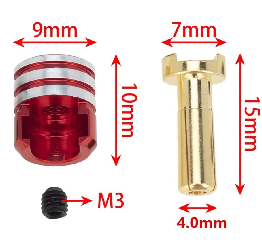 4mm Soğutuculu Bullet Konnektör
