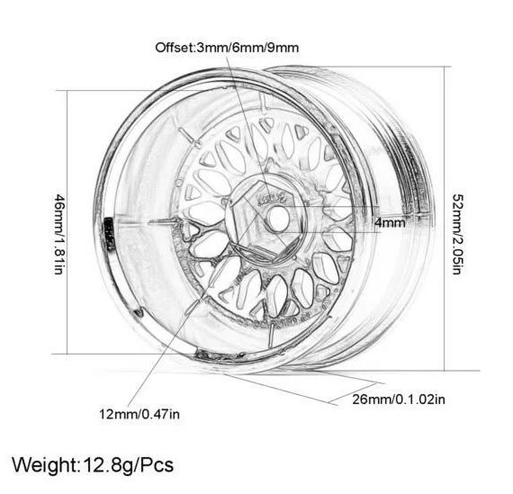 BBS Jant Jeşitleri 4 Adet 9mm Krom-Sarı
