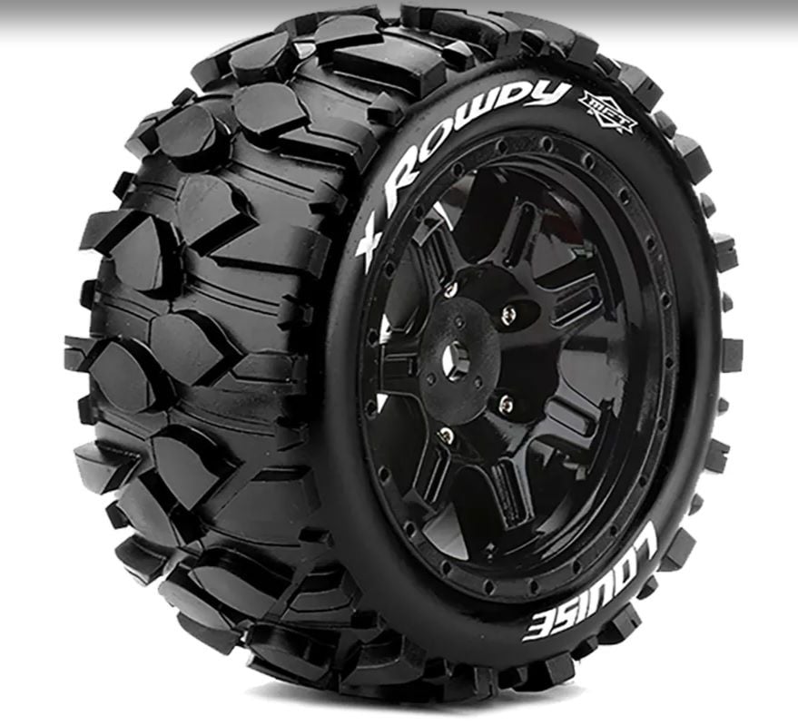 X-ROWDY BLACK XMAXX MOUNTED 24mm HEX 4 Adet