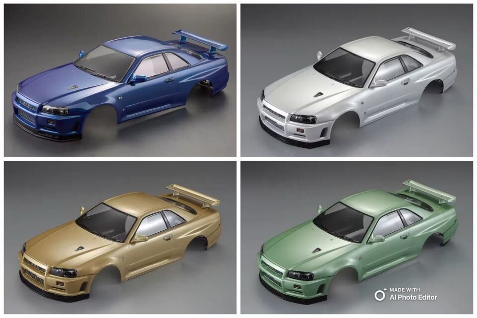 Killerbody 1/10 NISSAN SKYLINE (BNR34) Boyalı Hazır Altın Sarısı