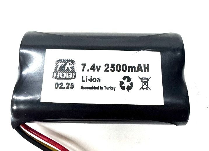 2500Mah 7.4V Lion RC İş Makinesi Bataryası