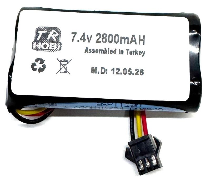 2800Mah 7.4V Lion RC İş Makinesi Bataryası JST-SM3Pin