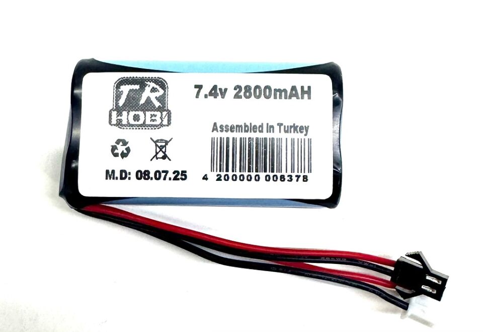 2800Mah 7.4V Lion RC İş Makinesi Bataryası JST-SM2Pin Balanslı