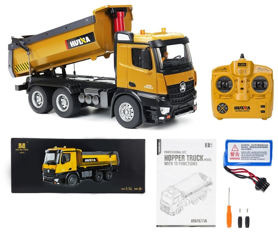 1573 Damperli Kamyon 1/14 Metal Destekli 10 Kanal