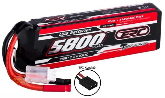 ERC Plus 5800mAh 2S  7.4V 100C Lipo Batarya