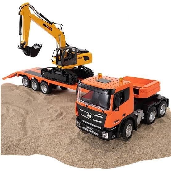1319 1/24 RC Flatbed Tır ve Ekskavatör Combo Paket