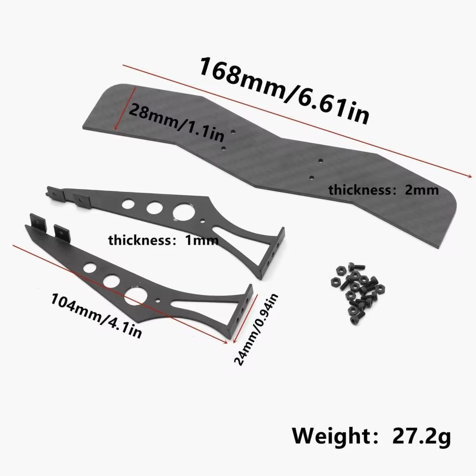 1/10 Metal Ayaklı Karbon Spoiler Rüzgarlık