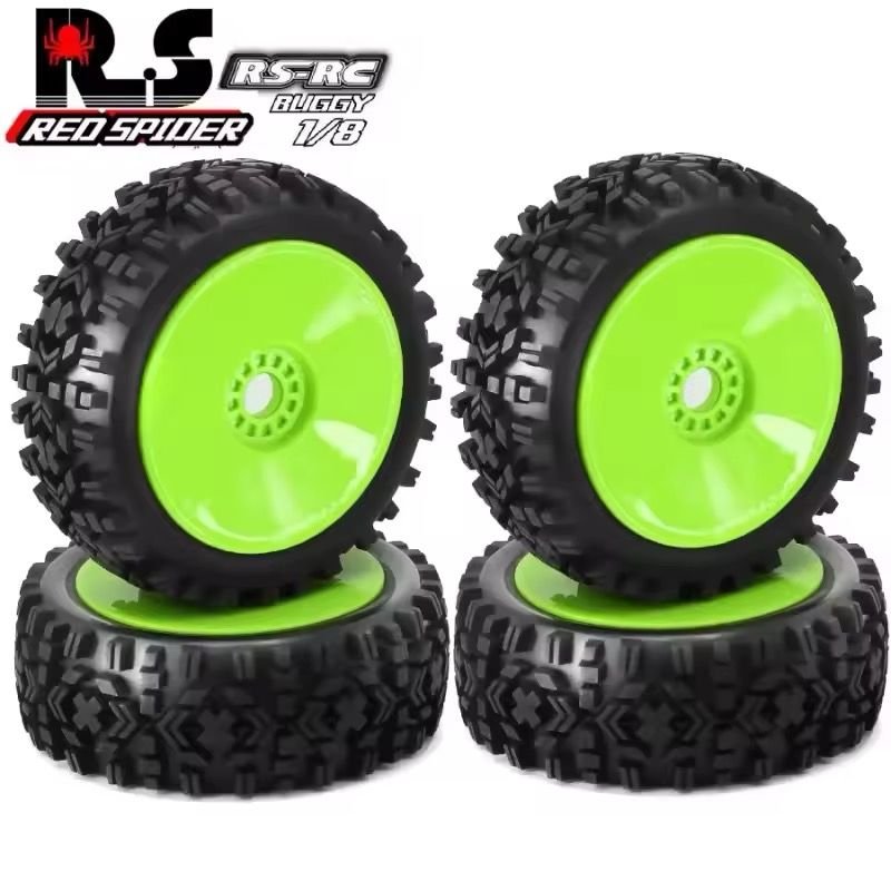 1/8 Buggy Jant Lastik Seti 4 Adet Yeşil