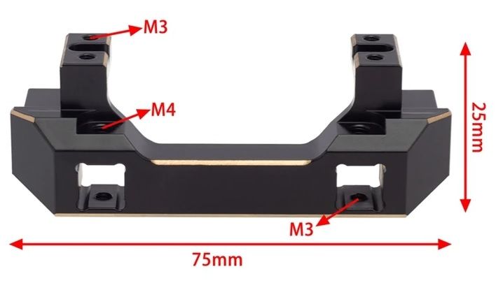 TRX-4 Serisi Ön Tampon Tutucu Prinç 96Gr