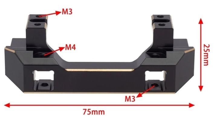 TRX-4 Serisi Ön Tampon Tutucu Pirinç 96Gr