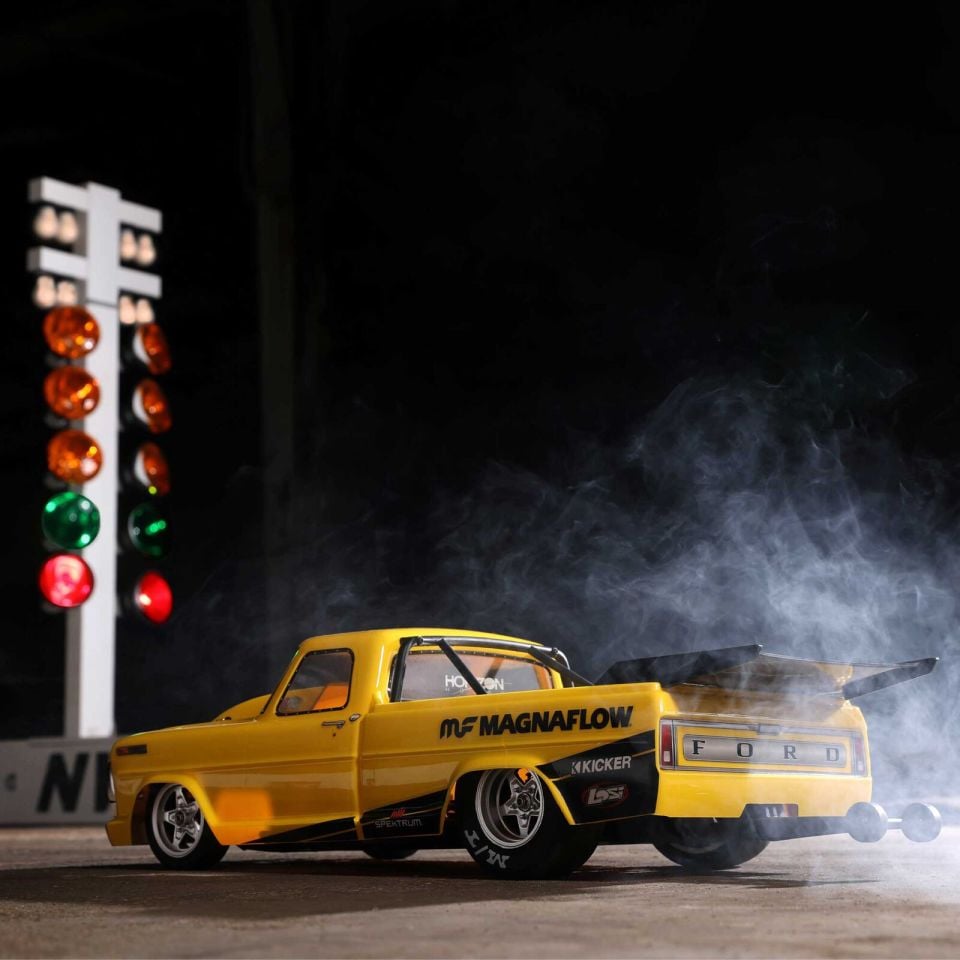 1/10 '68 Ford F100 22S 2WD No Prep Drag Truck Brushless RTR, Magnaflow