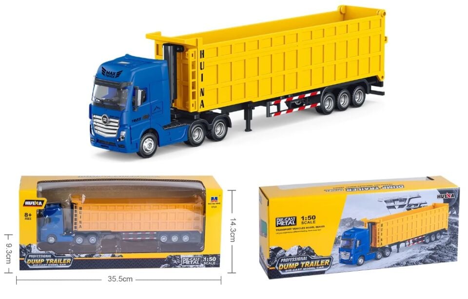 1731 Metal Damperli Dorseli Tır 1/50 Diecast