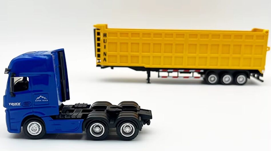 1731 Metal Damperli Dorseli Tır 1/50 Diecast Yeşil