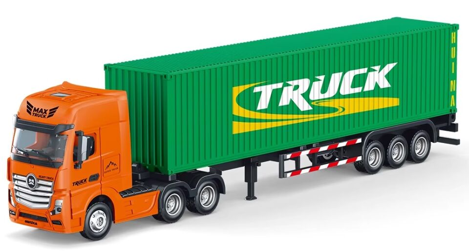 1732 Metal Konteyner Dorseli Tır 1/50 Diecast Yeşil