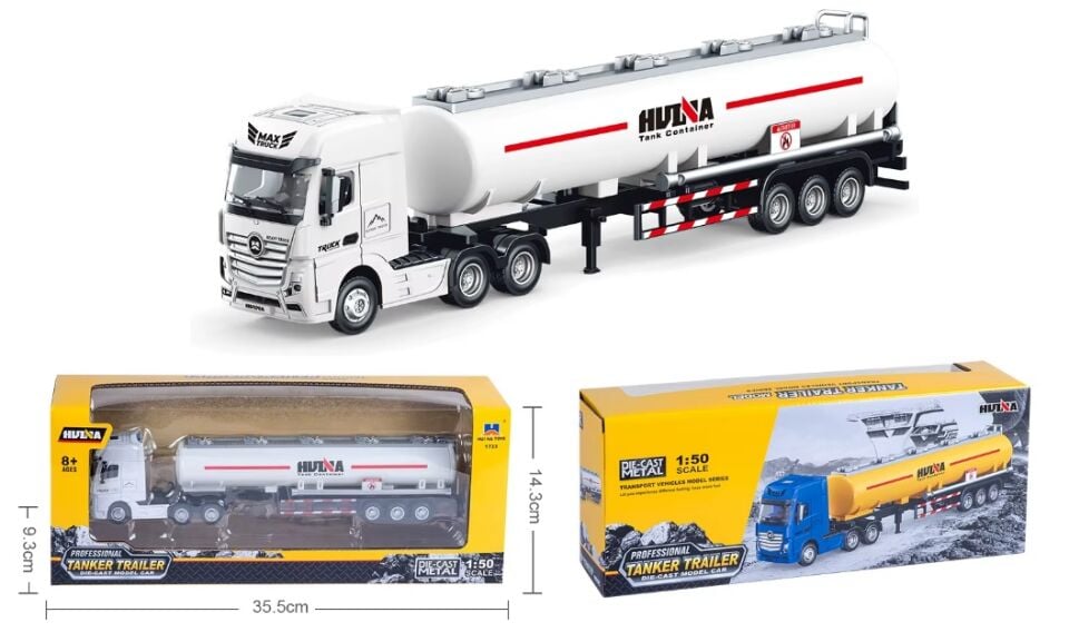 1733 Metal Tanker 1/50 Diecast Model Beyaz