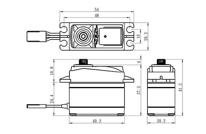 SH-1290MG Yüksek Hızlı Drift ,Gyro Standart Servo
