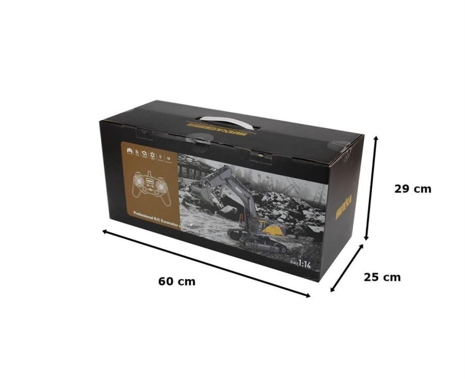 1592 Ekskavatör 1/14 Metal Kepçeli 22 Kanal