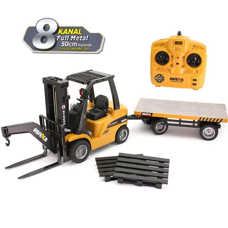 1576 Forklift ve Römorku, Metal Çatallı ve Aparatlı, 8 Kanal