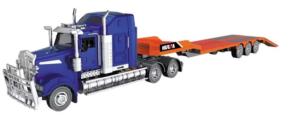 1754 Metal Amerikan Flatbed Tır 1/50 Diecast Turuncu