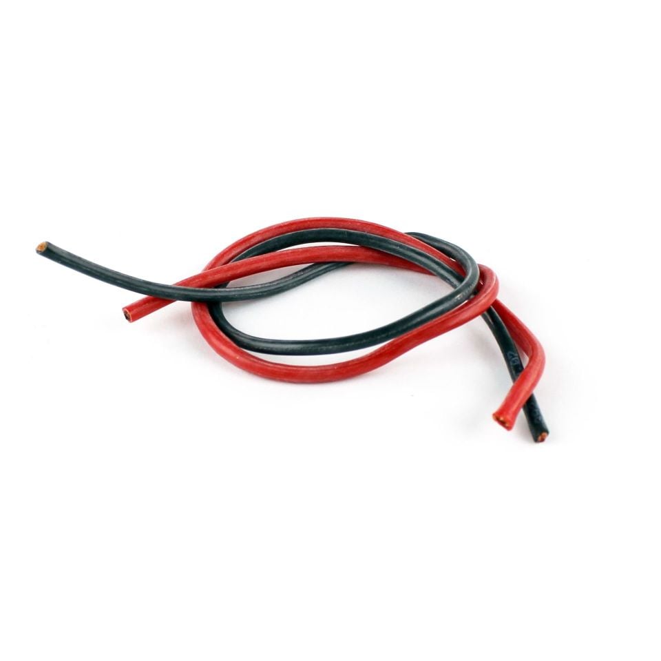 14 AWG Silikon 25cm Siyah-Kırmızı