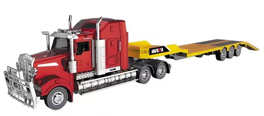 1754 Metal Amerikan Flatbed Tır 1/50 Diecast Sarı