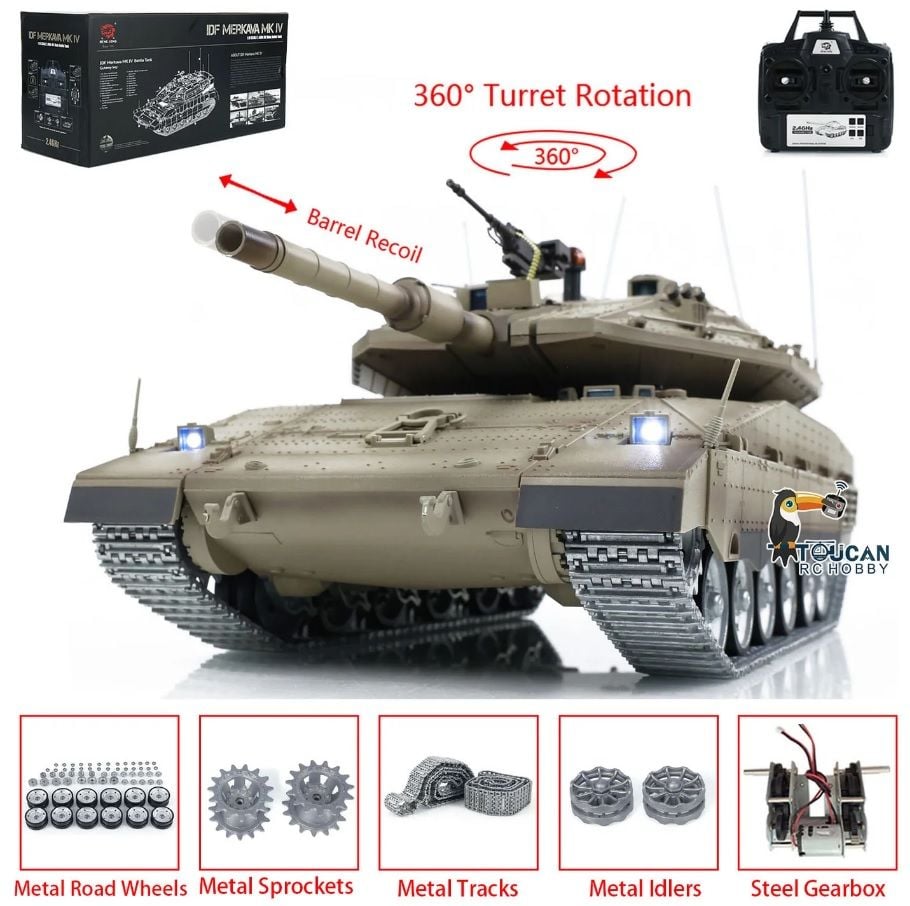 IDF Merkava MK IV 1/16 Rc Tank (7.0 v) SES/IŞIK/BB/DUMAN Pro Versiyon