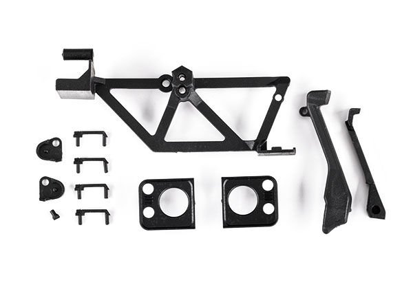 9731 Door handles (4)/ light mounts, front (left & right)/ light retainers, front bumper (left & right)/ fuel cap/ snorkel/ spare tire mount (fits #9712 body)