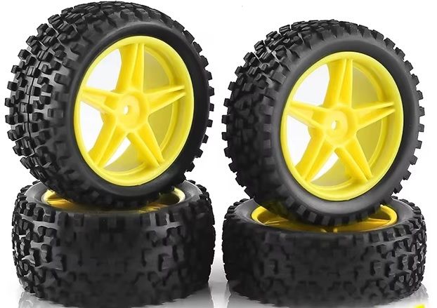 1/10 Buggy Jant Lastik Seti 4 Adet Sarı