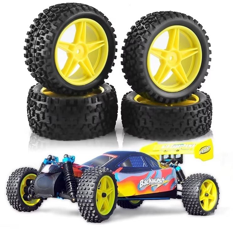 1/10 Buggy Jant Lastik Seti 4 Adet Sarı