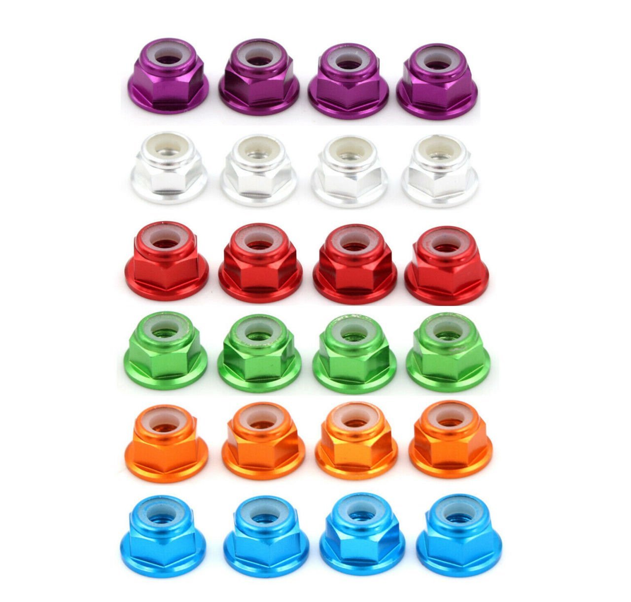 1/10 Araçlar için M4 Renkli Somun 4 adet