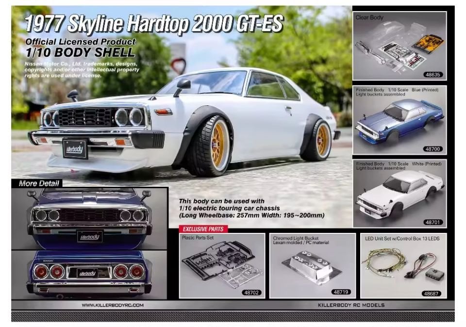 KillerBody 1980 Skyline Hardtop 2000 Turbo GT-ES Boyasız