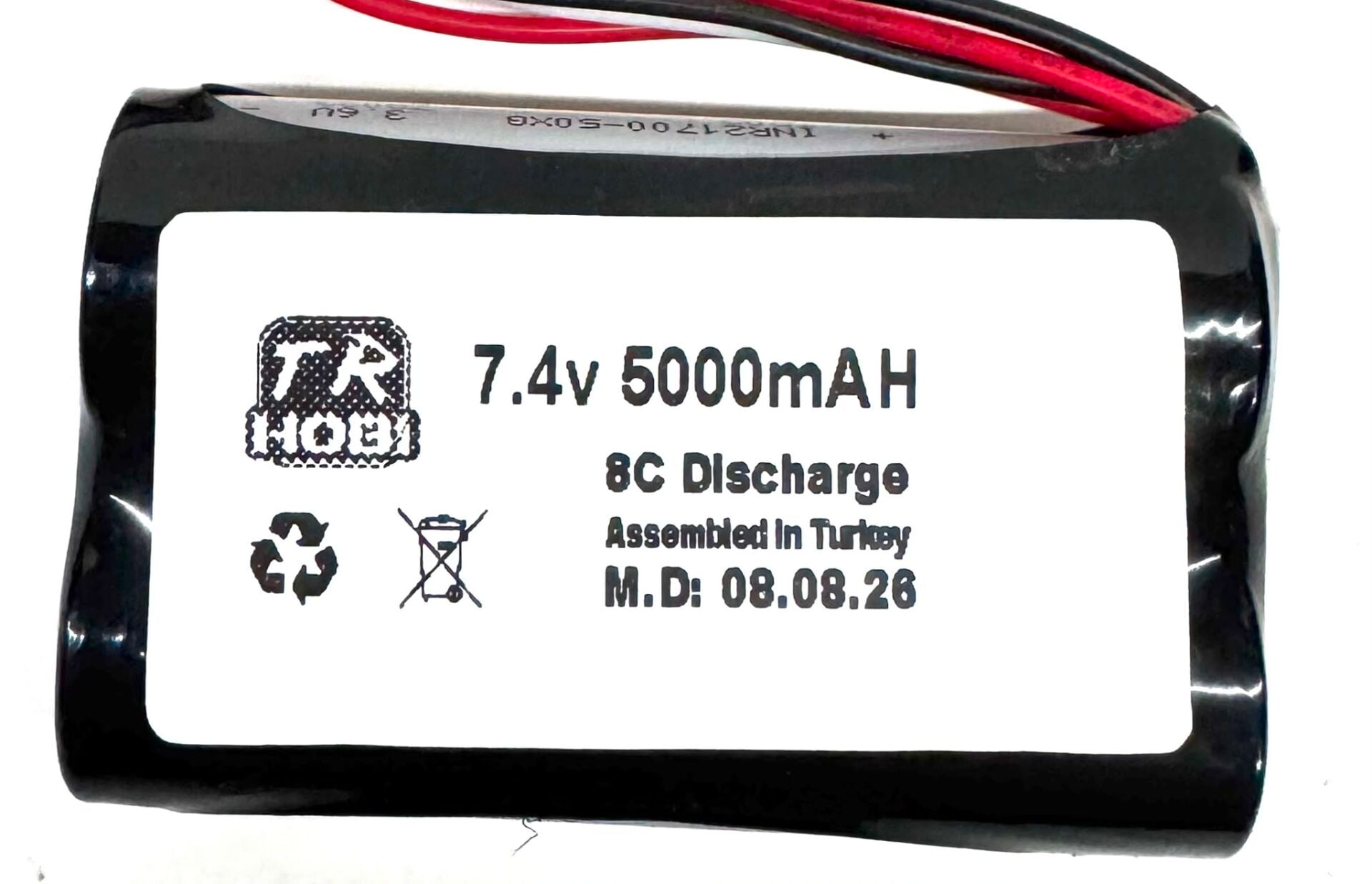 5000Mah 7.4V 8C 21700 Lion RC İş Makinesi Bataryası