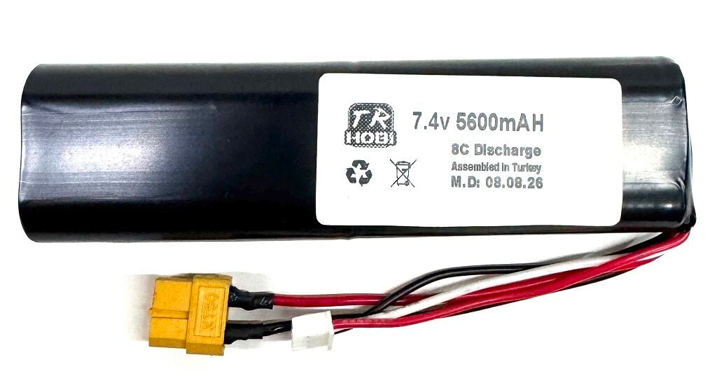 5600Mah 7.4V 8C Lion RC İş Makinesi Bataryası