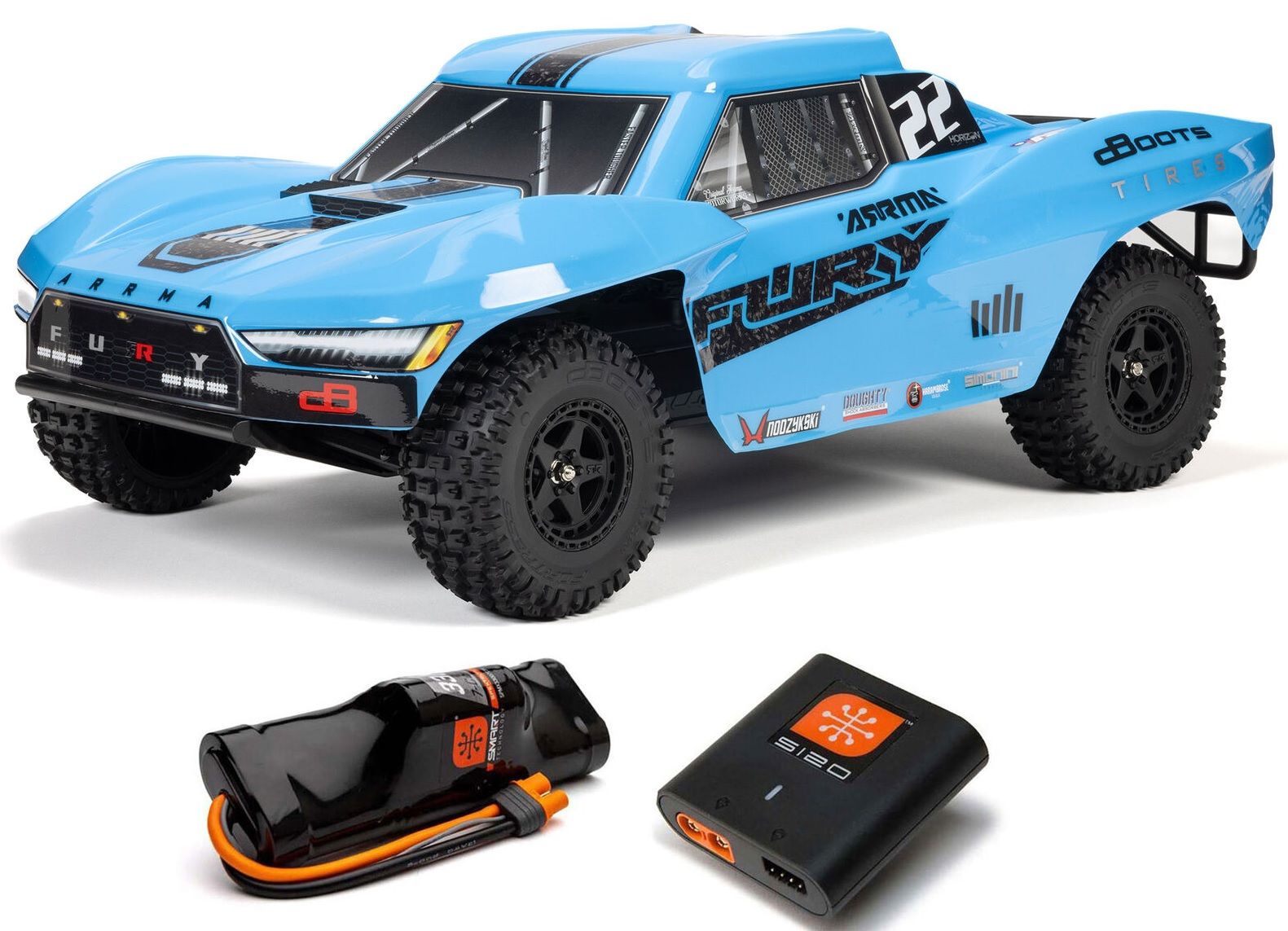 1/10 FURY 2WD Brushed (Pil + Sarj Dahil) Mavi