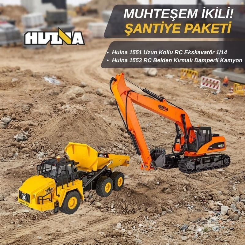 1551 Ekskavatör ve 1553 Belden Kırmalı Kamyon Başlangıç Seti