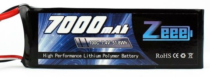 7000Mah 7.4V 100C 2S Lipo Batarya